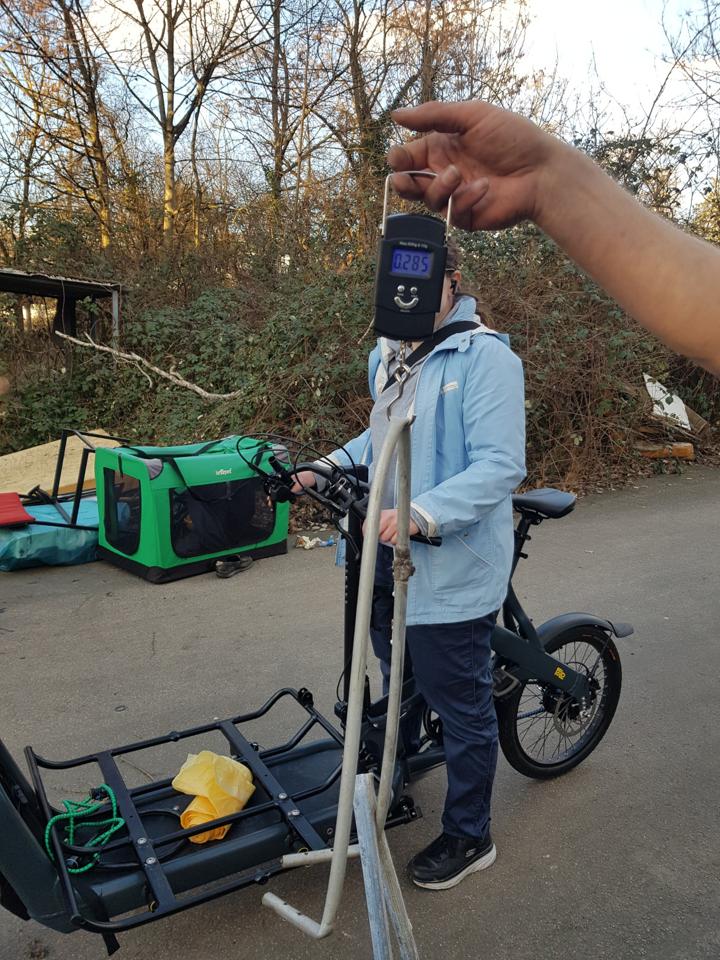 Verborgen hinter der Waage: Kiara. Zu sehen: Das Fold