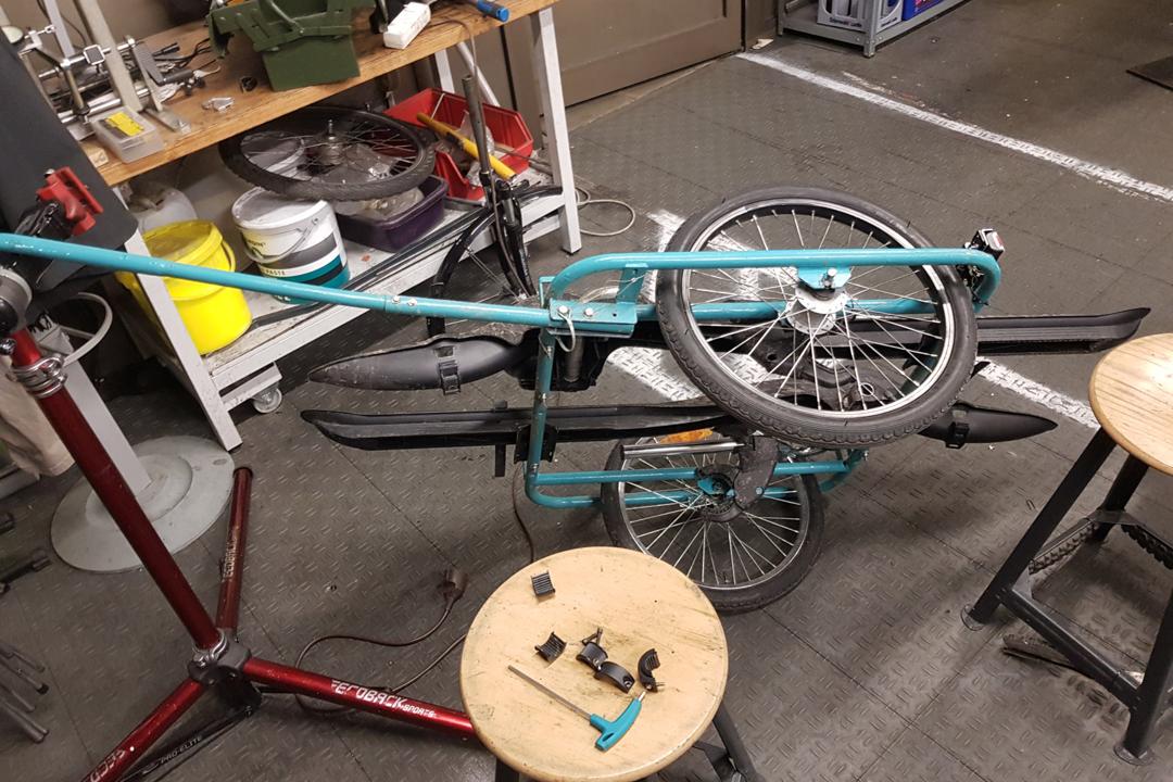 Cycle-Carrier auf die Seite gelegt.