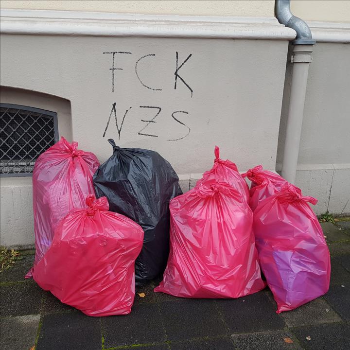 Muell fertig zur Abholung.