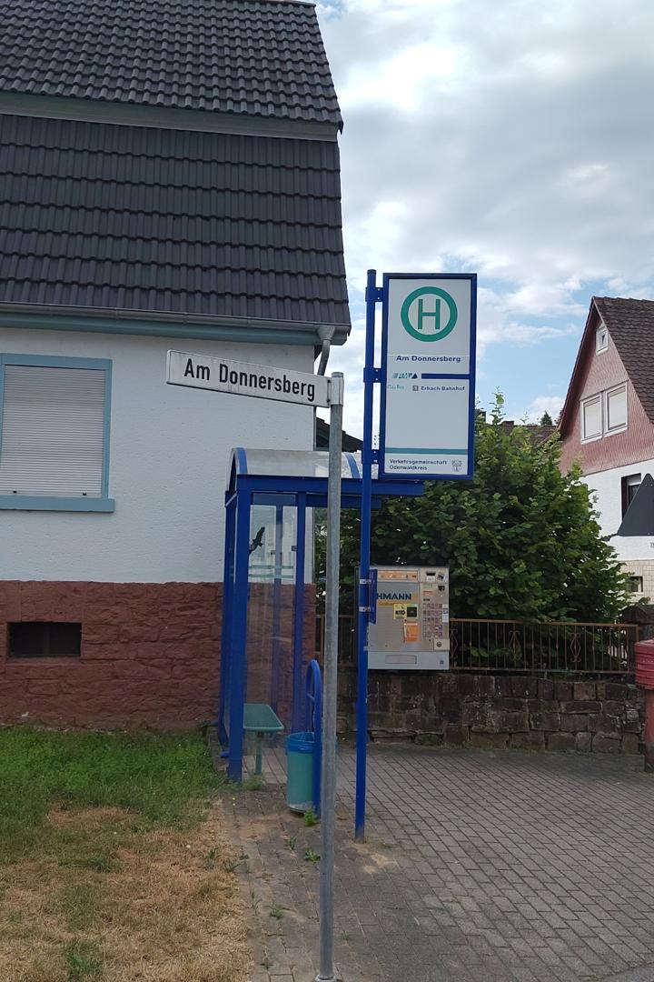 Strassenschild "Am Donnersberg" in Michelstadt