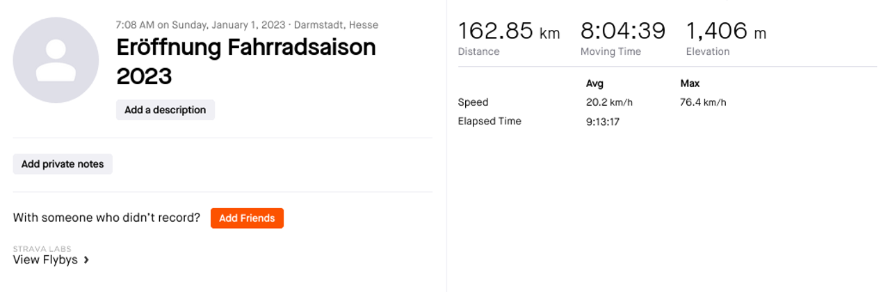 Strava Tourstats